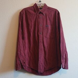 Tommy Hilfiger LS Red and Black Check Men's Shirt Size M